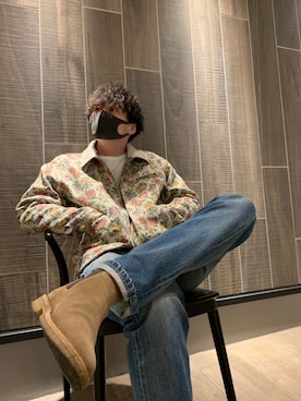 「MONKEY TIME（モンキータイム）のアイテム（ブルゾン）」を使った、teruさん（メンズ・176cm）の春コーディネート