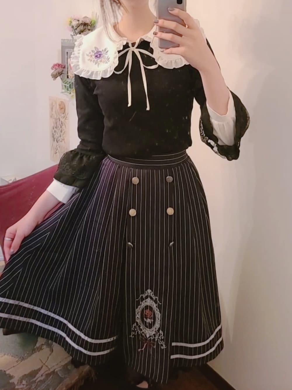 【最終値下げ】axes femmeローズカメオ風刺繍セットアップ 最終値下げ】axes femmeローズカメオ風刺繍セットアップ