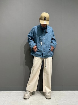 「アイテム（その他アウター、ブルー系）」を使った、RAMUさん（レディース・164cm）の冬コーディネート