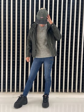 「デニムスキニーパンツ」｜RAMUさん（レディース・164cm）の秋コーディネート