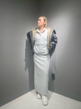 「アイテム（ミリタリージャケット）」を使った、RAMUさん（レディース・164cm）の秋コーディネート