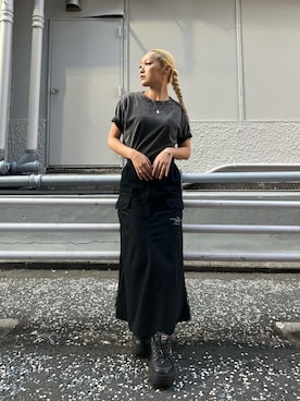 「アイテム（バングル/リストバンド）」を使った、RAMUさん（レディース・164cm）の夏コーディネート
