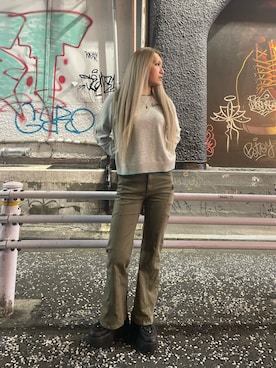 「バックロゴ」｜RAMUさん（レディース・164cm）の冬コーディネート