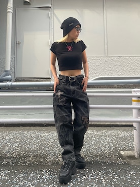 「アイテム（ブローチ/コサージュ）」を使った、RAMUさん（レディース・164cm）の夏コーディネート