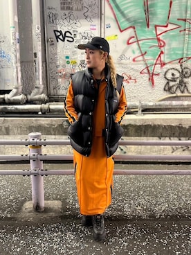「カッコイイ女子」｜「アイテム（ジャケット/アウター）」を使った、RAMUさん（レディース・164cm）の冬コーディネート