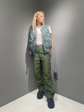 「AVIREX（アヴィレックス）のアイテム」を使った、RAMUさん（レディース・164cm）の夏コーディネート