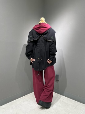 「アイテム（ミリタリージャケット）」を使った、RAMUさん（レディース・164cm）の秋コーディネート