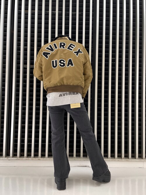 AVIREX ニット セーター LOGO KNIT/ ロゴニット レディース