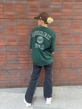 「リメイクデニム」｜「アイテム（デニムパンツ）」を使った、RAMUさん（レディース・164cm）の夏コーディネート
