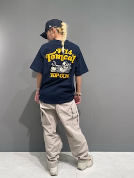 「24SS春の新作」｜「アイテム（キャップ）」を使った、RAMUさん（レディース・164cm）の春コーディネート
