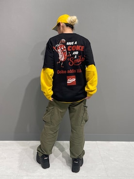 「コカコーラ コラボ」｜RAMUさん（レディース・164cm）の春コーディネート