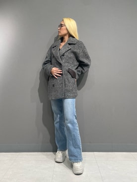 「アイテム（ピーコート）」を使った、RAMUさん（レディース・164cm）の秋コーディネート