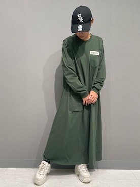 「ミリタリーコーデ」｜「アイテム（ワンピース/ドレス）」を使った、RAMUさん（レディース・164cm）の夏コーディネート
