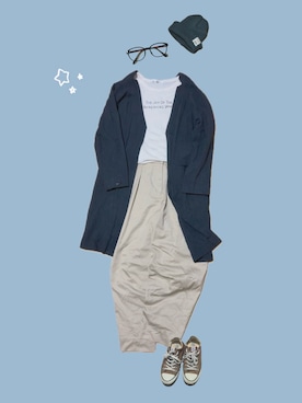 「Zoff（ゾフ）のアイテム」を使った、𝚢𝚞𝚔𝚘さん（レディース・155cm）の春コーディネート