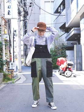 「gym master（ジムマスター）のアイテム（オールインワン・サロペット）」を使った、Ren_gymmaster さん（メンズ・174cm）の春コーディネート