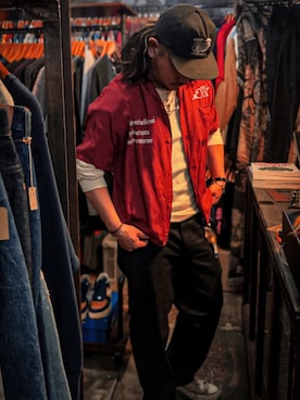 「no brand（ノーブランド）のアイテム（トップス）」を使った、Ukiさん（メンズ・174cm）の春コーディネート