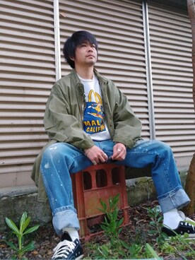 「マクドナルド」｜こんがり棒さん（メンズ・167cm）の秋コーディネート