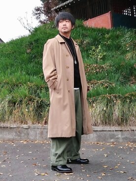 Burberry バーバリー のステンカラーコートを使った人気ファッションコーディネート Wear