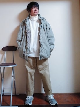 「NEW BALANCE 990」｜こんがり棒さん（メンズ・167cm）の秋コーディネート
