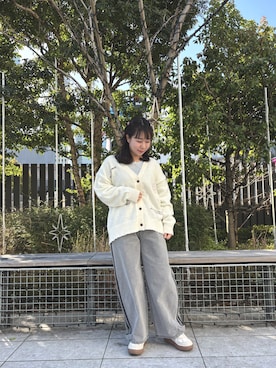 「カーブデニム」｜motokoさん（レディース・153cm）の冬コーディネート