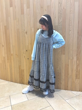 「ehka sopo（エヘカソポ）のアイテム（ワンピース/ドレス）」を使った、motokoさん（レディース・153cm）の春コーディネート