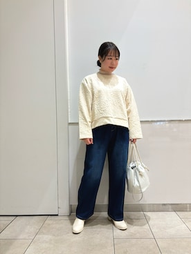 「アイテム（ドレスシューズ、ベージュ系）」を使った、motokoさん（レディース・153cm）の秋コーディネート