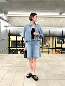 「URBANRESEARCH」｜「アイテム（キャミソール）」を使った、makoさん（レディース・175cm）の夏コーディネート