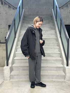 「アイテム（モッズコート）」を使った、makoさん（レディース・175cm）の秋コーディネート