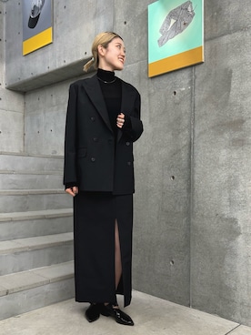 「アイテム（テーラードジャケット）」を使った、makoさん（レディース・175cm）の秋コーディネート