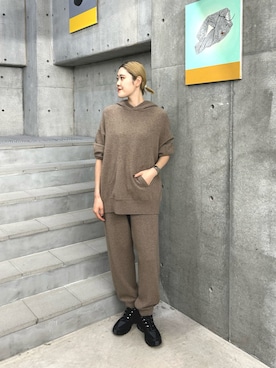 「アイテム（パーカー）」を使った、makoさん（レディース・175cm）の秋コーディネート