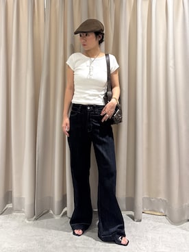 「FREE'S MART（フリーズマート）のアイテム（パンツ）」を使った、REINAさん（レディース・162cm）の夏コーディネート