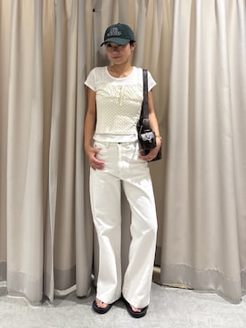 「FREE'S MART（フリーズマート）のアイテム（帽子）」を使った、REINAさん（レディース・162cm）の夏コーディネート