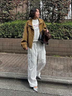 「FREE'S MART（フリーズマート）のアイテム（ジャケット/アウター）」を使った、REINAさん（レディース・162cm）の春コーディネート