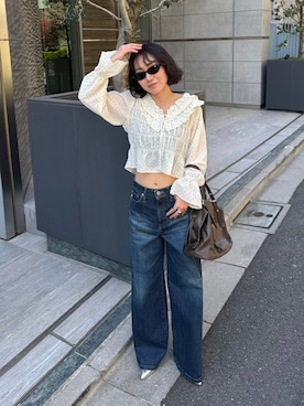 「FREE'S MART（フリーズマート）のアイテム（シューズ）」を使った、REINAさん（レディース・162cm）の春コーディネート