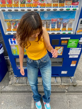 「YSL（ワイエスエル）のアイテム（トップス）」を使った、caedayoさん（レディース・154cm）の夏コーディネート