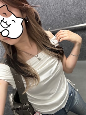 「COCO DEAL（ココディール）のアイテム（アクセサリー）」を使った、おちゃはいさん（レディース・161cm）の夏コーディネート