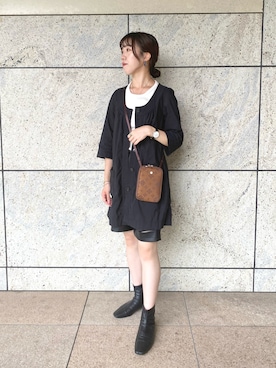 「ブーツコーデ」｜「アイテム（その他アウター）」を使った、Hitomiさん（レディース・160cm）の秋コーディネート