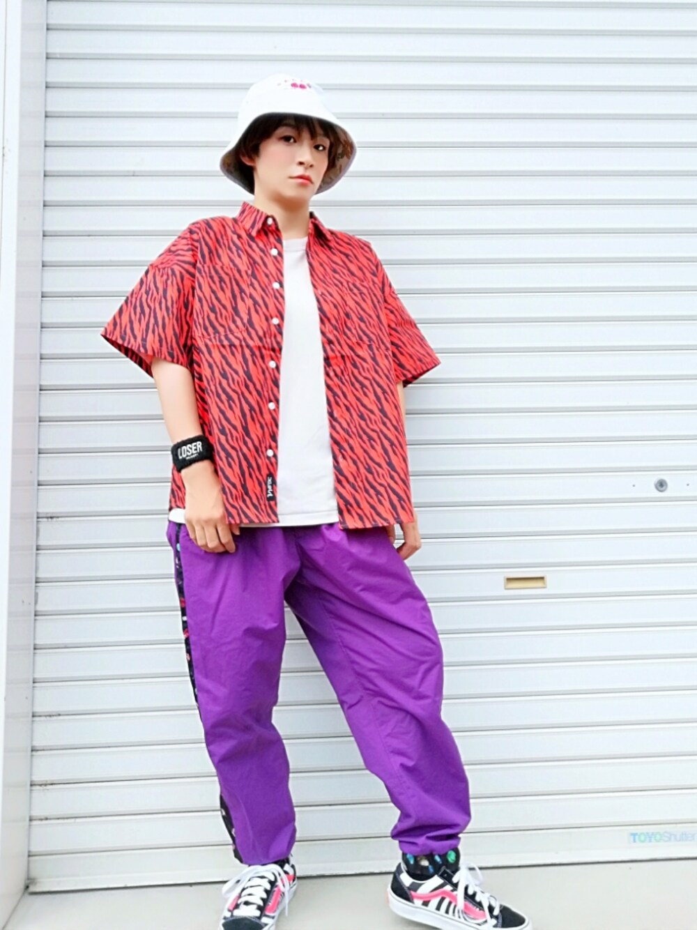 x-girl ゼブラ柄 半袖シャツ X-girl - X-girl / ZEBRA SHIRTS＆PANTSの通販 by nagi's shop