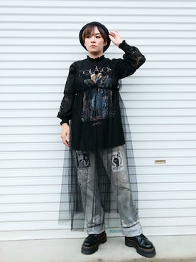 「キャミソールワンピ」｜「アイテム（ハンチング/ベレー帽）」を使った、すいさん（レディース・154cm）の夏コーディネート