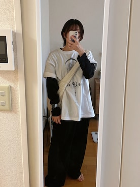 「PUBLUX（パブリュクス）のアイテム（パンツ）」を使った、yukiさん（レディース・162cm）の春コーディネート