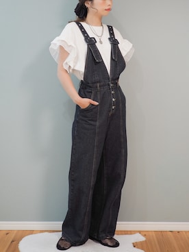 「GeeRA（ジーラ）のアイテム」を使った、まーこさん（レディース・164cm）の夏コーディネート