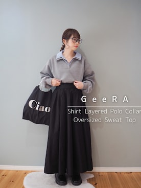 「coca（coca）（コカ）のアイテム（スカート）」を使った、まーこさん（レディース・164cm）の春コーディネート