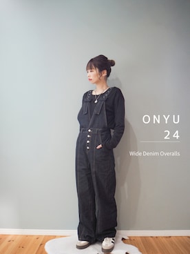 「アイテム（オールインワン・サロペット）」を使った、まーこさん（レディース・164cm・30代）の秋コーディネート