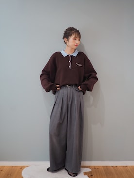 「pocket（ポケット）のアイテム」を使った、まーこさん（レディース・164cm）の秋コーディネート