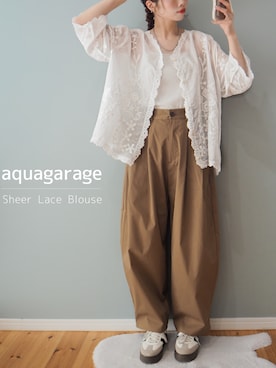 「RANAN（ラナン）のアイテム」を使った、まーこさん（レディース・164cm）の春コーディネート