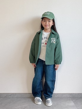 「アイテム（ジャケット/アウター）」を使った、ふうさん（キッズ・110cm）の秋コーディネート