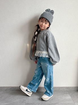 「アイテム（ニットキャップ/ビーニー）」を使った、ふうさん（キッズ・110cm）の秋コーディネート