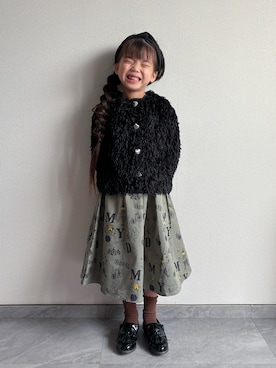 「アイテム（スカート）」を使った、ふうさん（キッズ・110cm）の秋コーディネート