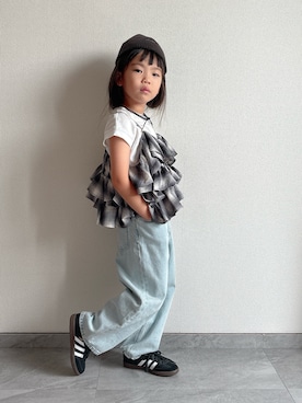 「アイテム（パンツ）」を使った、ふうさん（キッズ・110cm）の夏コーディネート