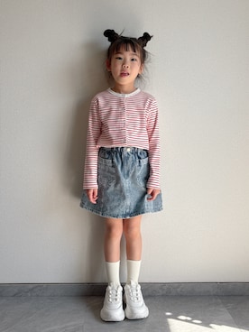 「devirock（デビロック）のアイテム」を使った、ふうさん（キッズ・110cm）の春コーディネート